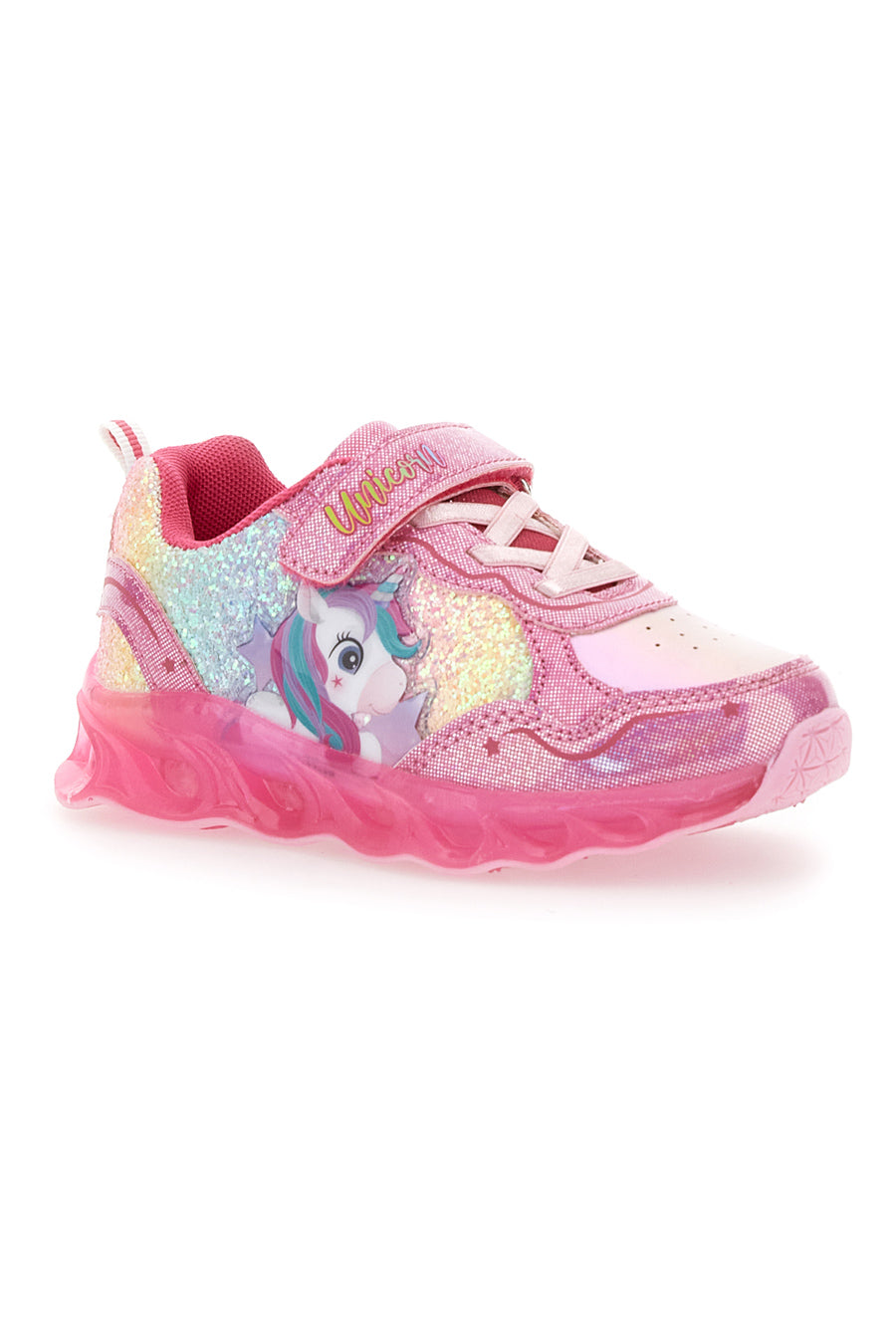 Sneakers Rosa con Luci e Velcro Disney Unicorno S8010050S02