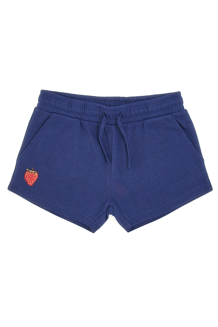 Shorts Tuta Blu con Fragola Ricamata Pitt Kids PT-G-SP-05065