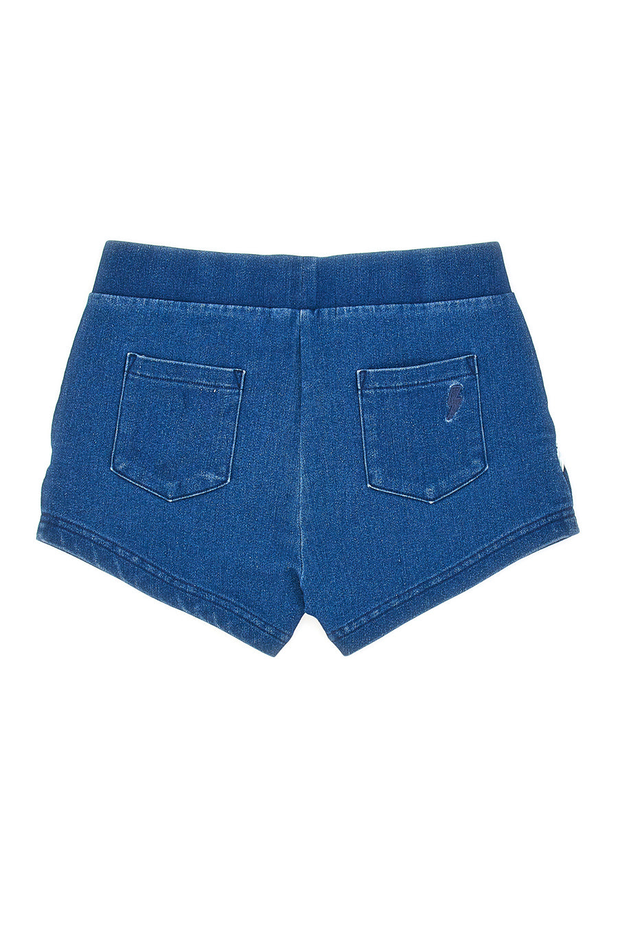 Shorts Blu Jeans con Merletto Bianco Pitt Kids PT-G-SP-05086