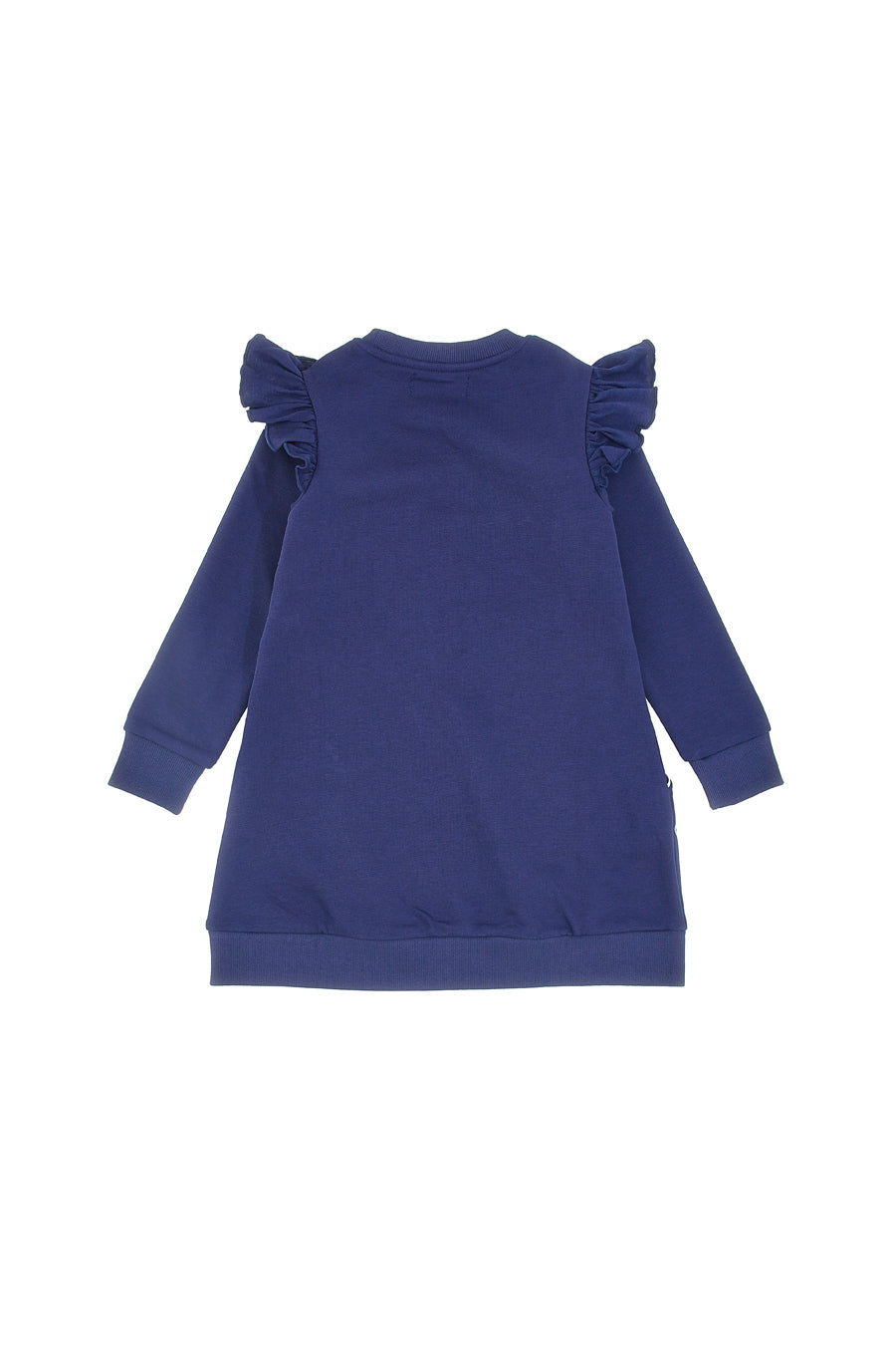 Vestito blu con tasche e stampe grigie PITT KIDS 6001