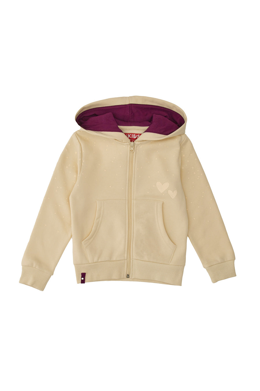 Felpa Bianca con Cappuccio e Cerniera Centrale PITT KIDS 6003