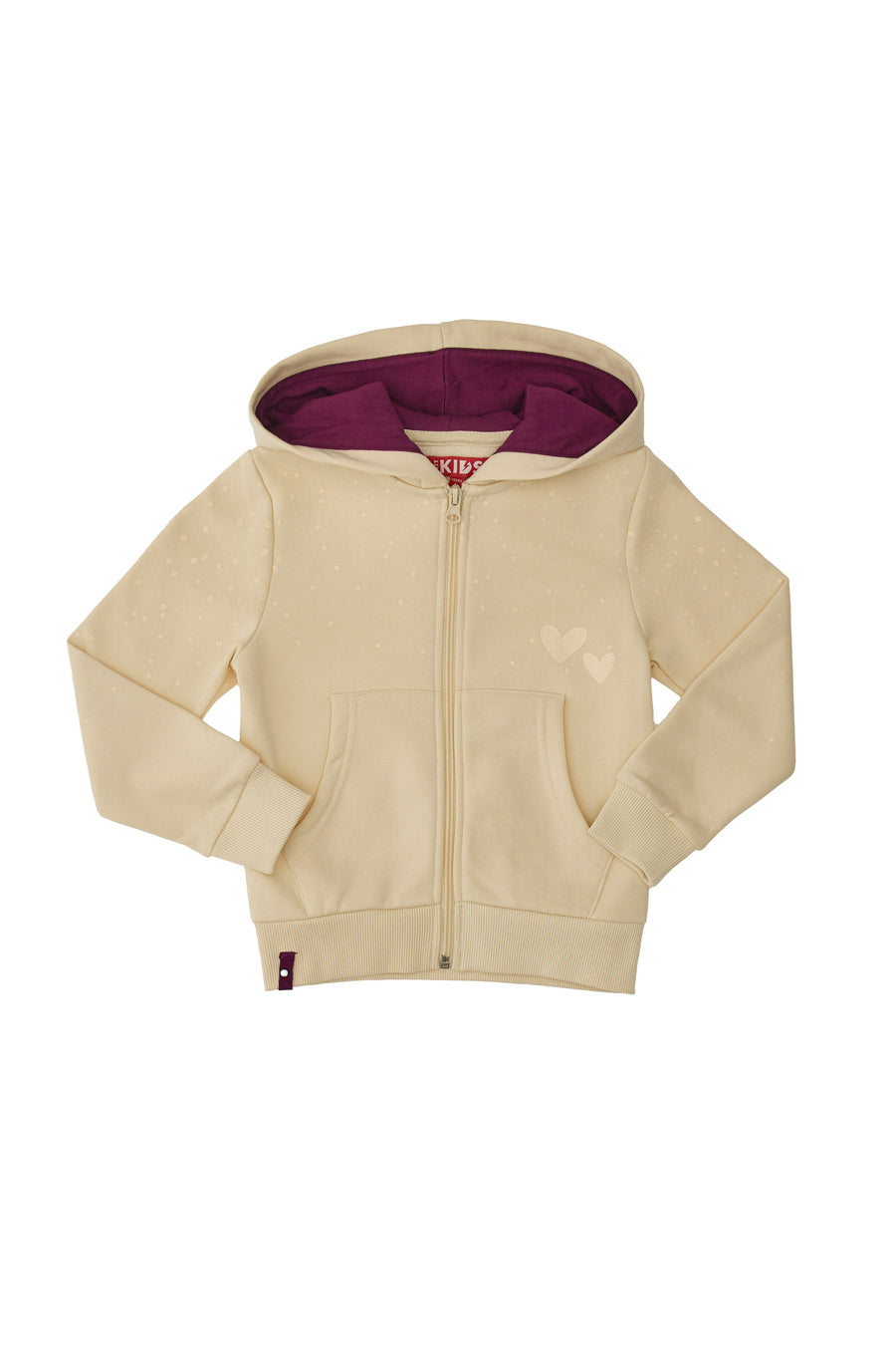 Felpa Bianca con Cappuccio e Cerniera Centrale PITT KIDS 6003