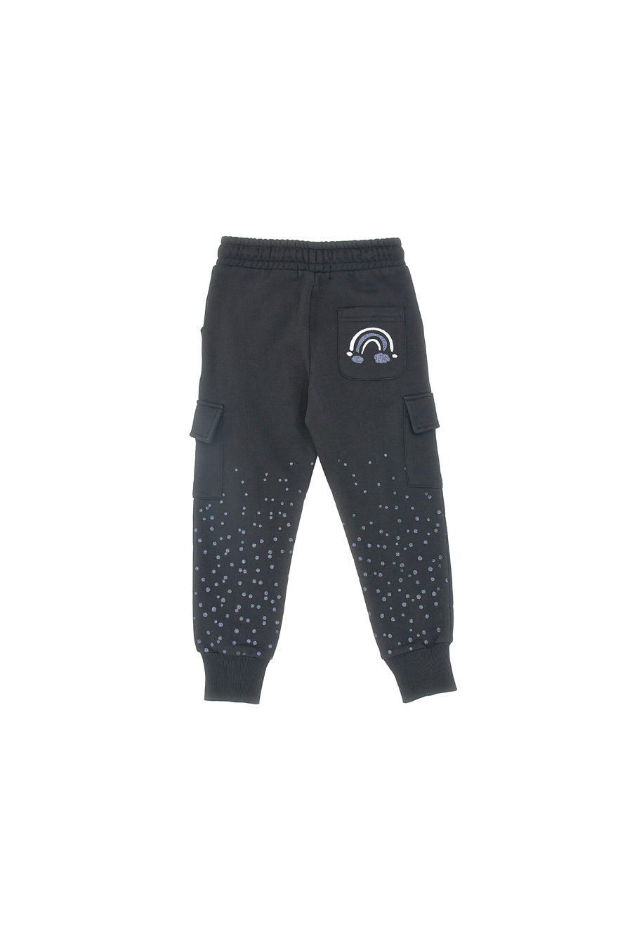 Pantaloni in tuta neri con pois PITT KIDS 6004