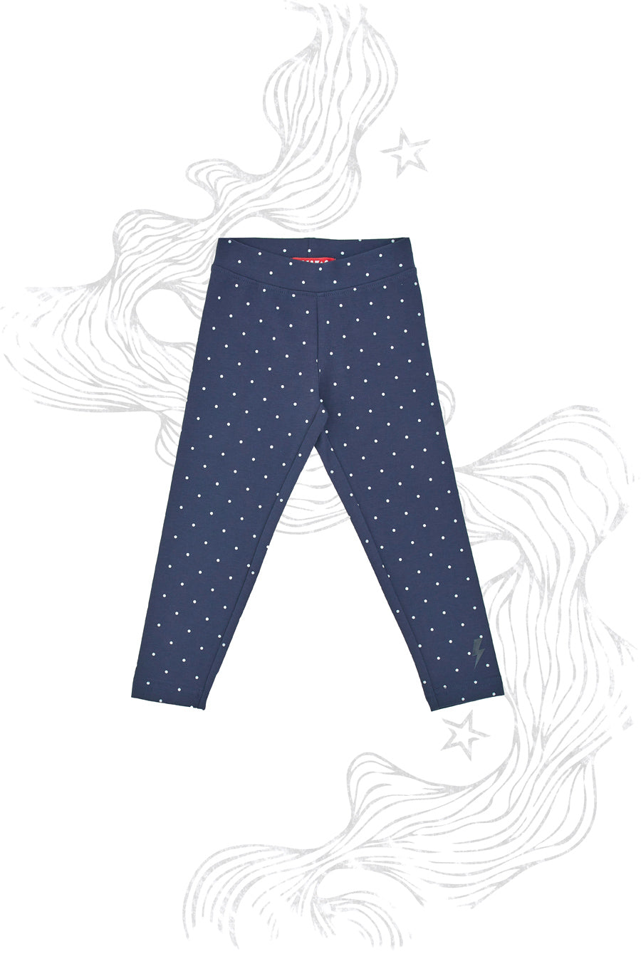 Leggings Blu a Pois Bianchi Pitt KID 6014