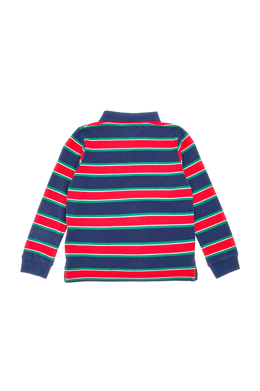 Polo a Maniche Lunghe a Righe Blu e Rosse PITT KIDS 6030