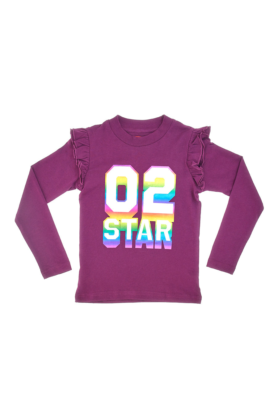 Maglia Viola Girocollo con Stampa Olografica PITT KIDS 6035