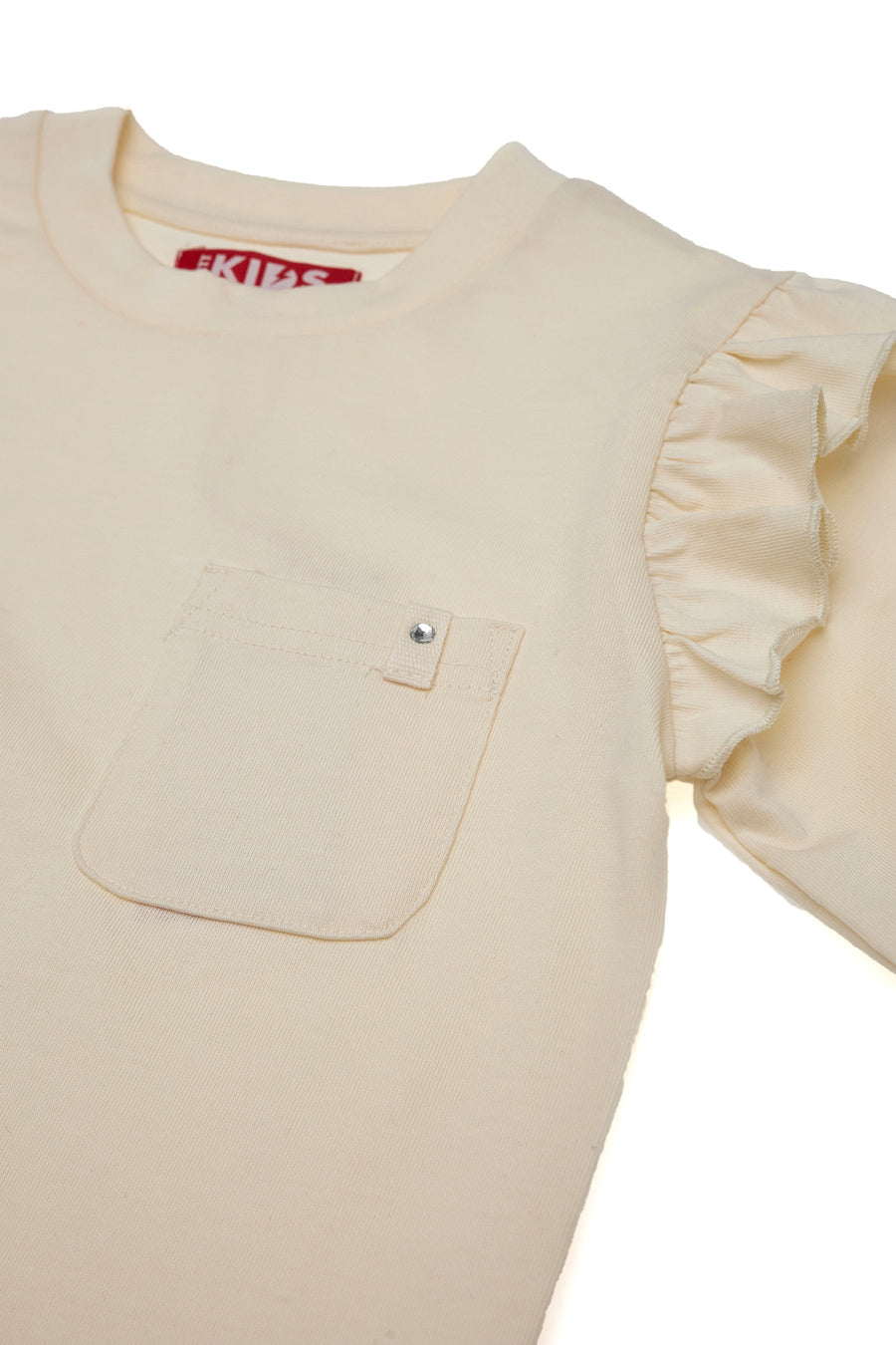 Maglia Bianca Girocollo a Maniche Lunghe PITT KIDS 6028