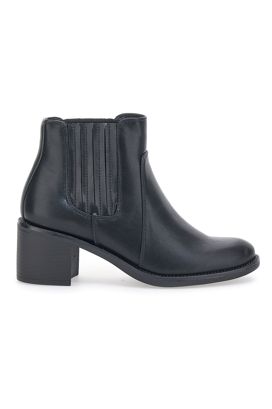 Chelsea Boots Neri con Tacco Cafè Cost 60055