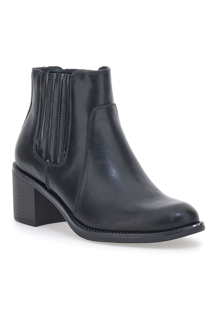 Chelsea Boots Neri con Tacco Cafè Cost 60055