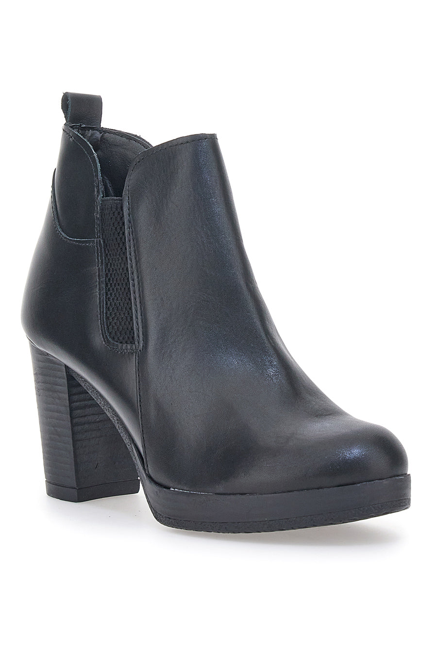 Stivaletti Ankle Boots Pittarello Class 302 Nero Vera Pelle