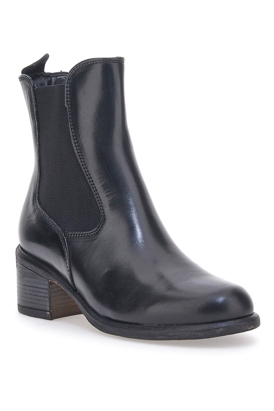 Stivaletto Chelsea Boots Vera Pelle Nero The First 40511