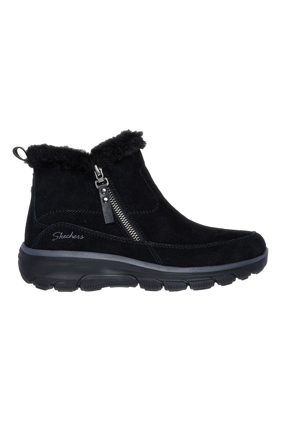 Scarponcini Neri Con Pelo Skechers Easy Going Cool Zip!