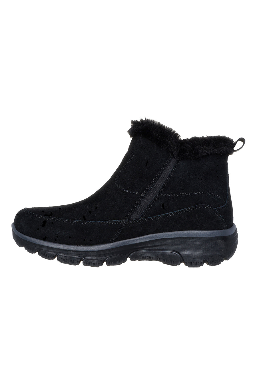 Schwarze Stiefel mit Pelz Skechers Easy Going Cool Zip!