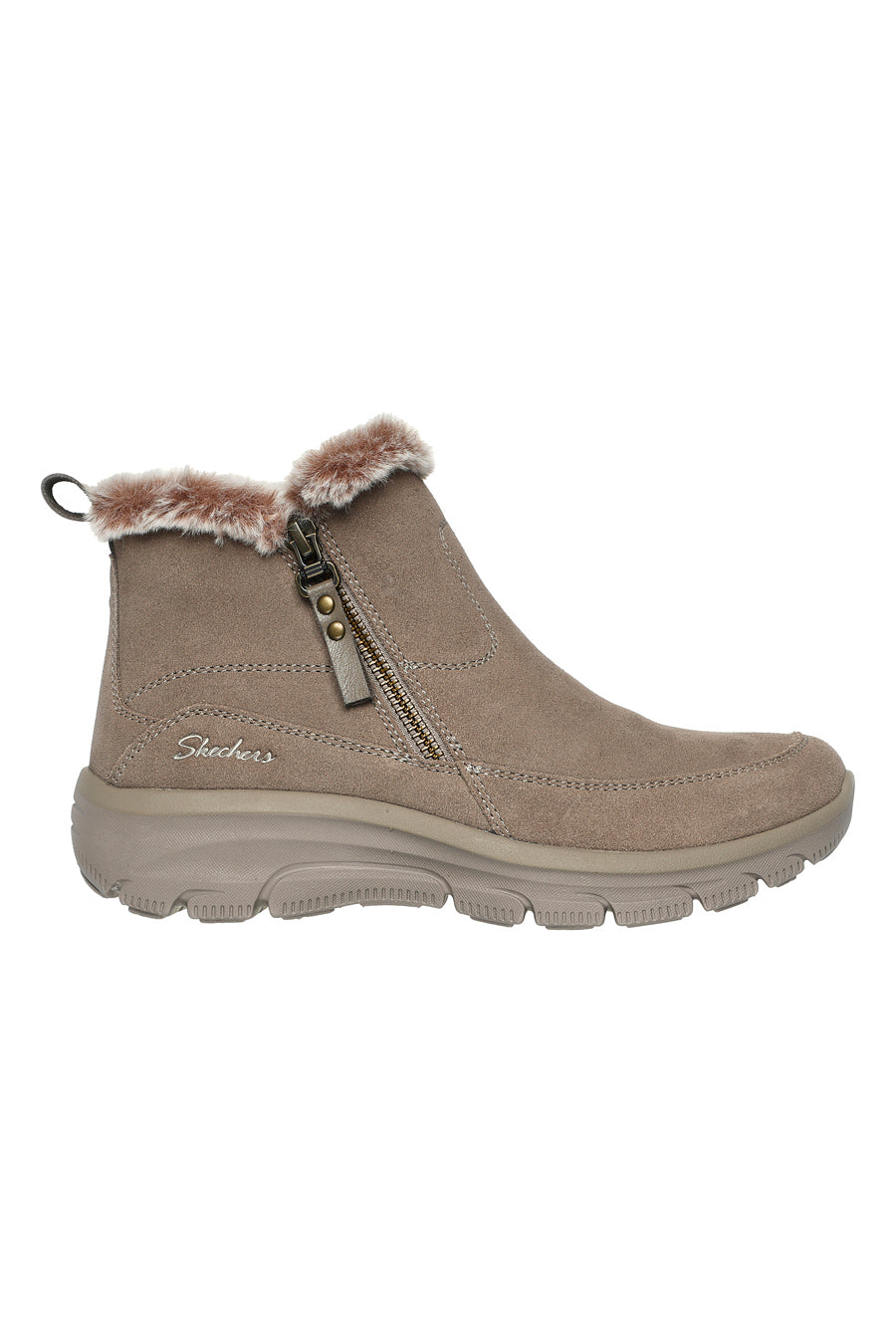 Stivaletto beige con pelo interno SKECHERS EASY GOING COOL ZIP!