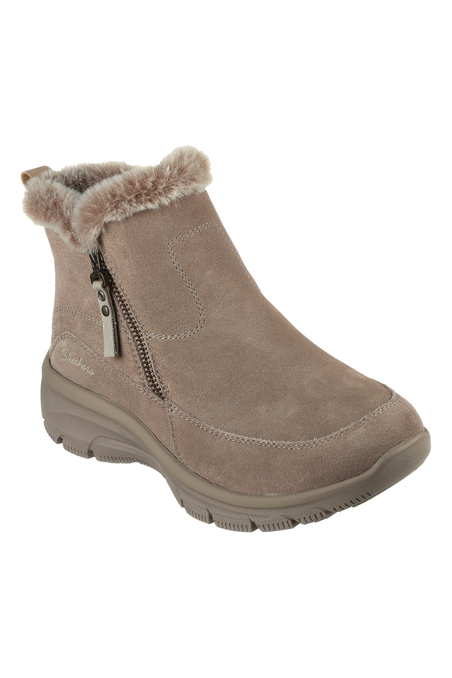 Stivaletto beige con pelo interno SKECHERS EASY GOING COOL ZIP!