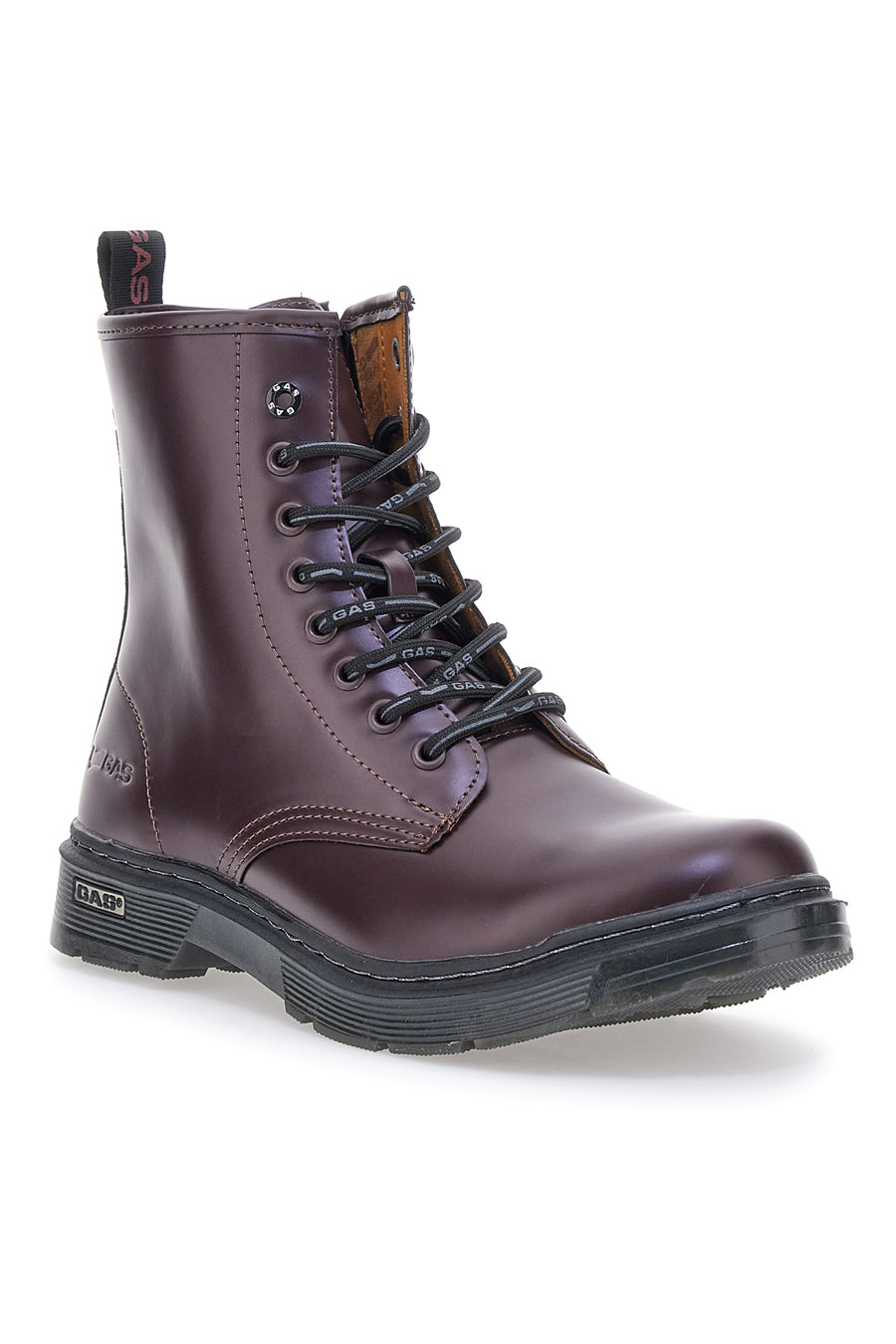 Aubergine-Stiefel mit seitlichem Reißverschluss GAS NOTTINGHAM