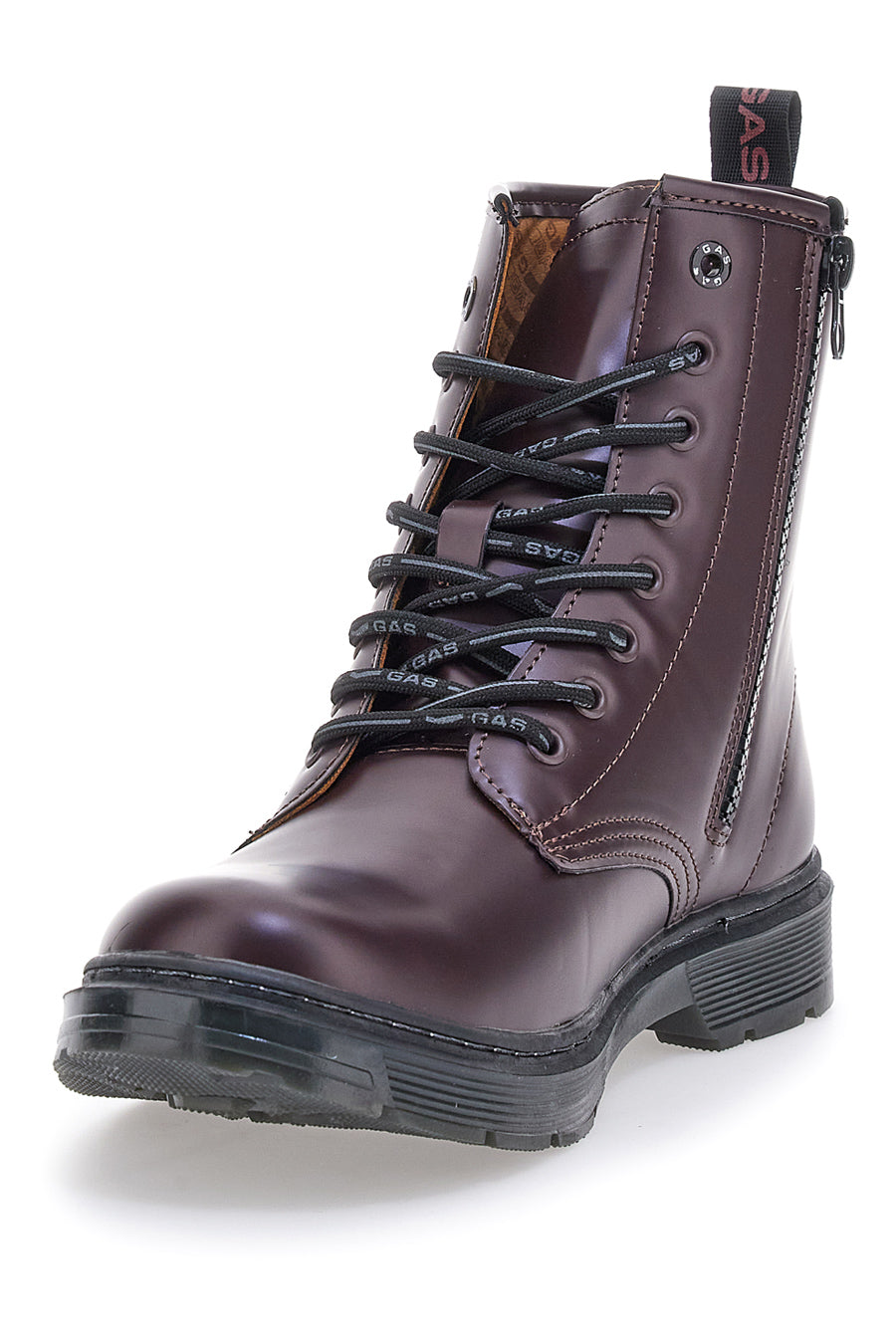 Aubergine-Stiefel mit seitlichem Reißverschluss GAS NOTTINGHAM