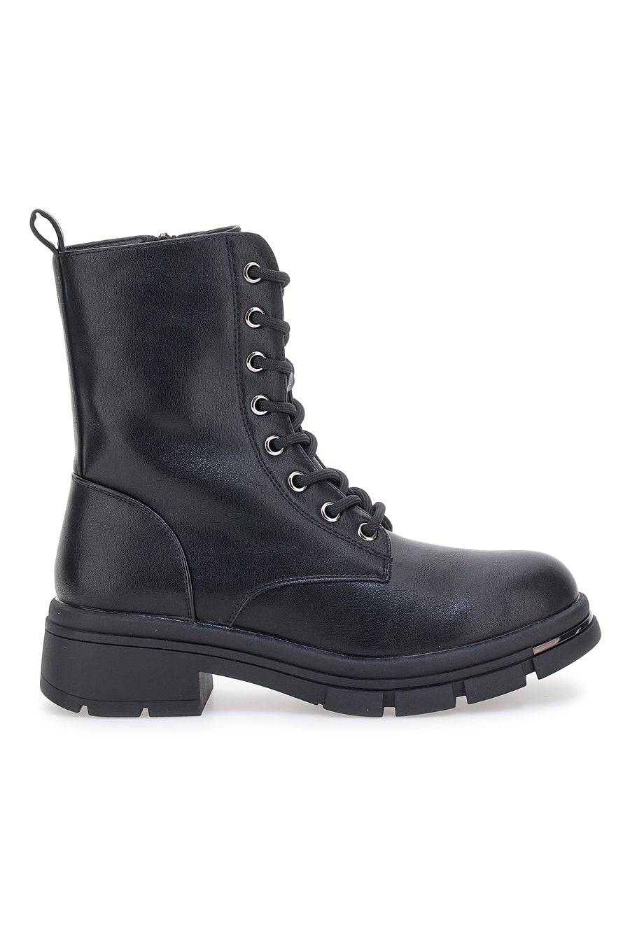 Schwarze Kampfstiefel mit seitlichem Reißverschluss Me & Me RQ24W15E