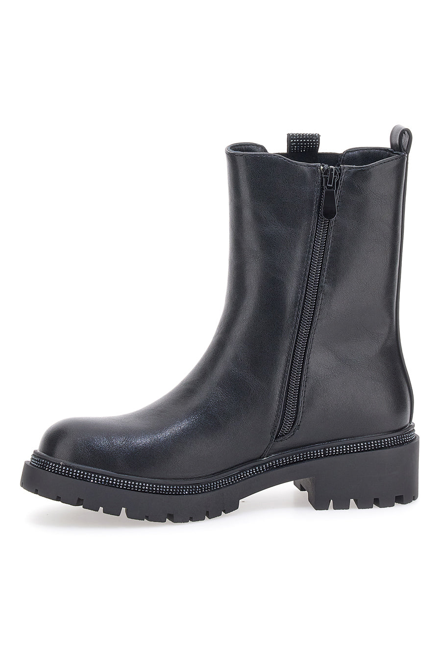 Schwarze Chelsea-Stiefeletten mit Reißverschluss Me & Me RQ23WG1