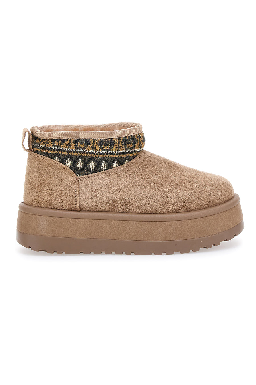 Stivaletti Beige con Pelo e Suola Flatform 2T2L BKTZ3032