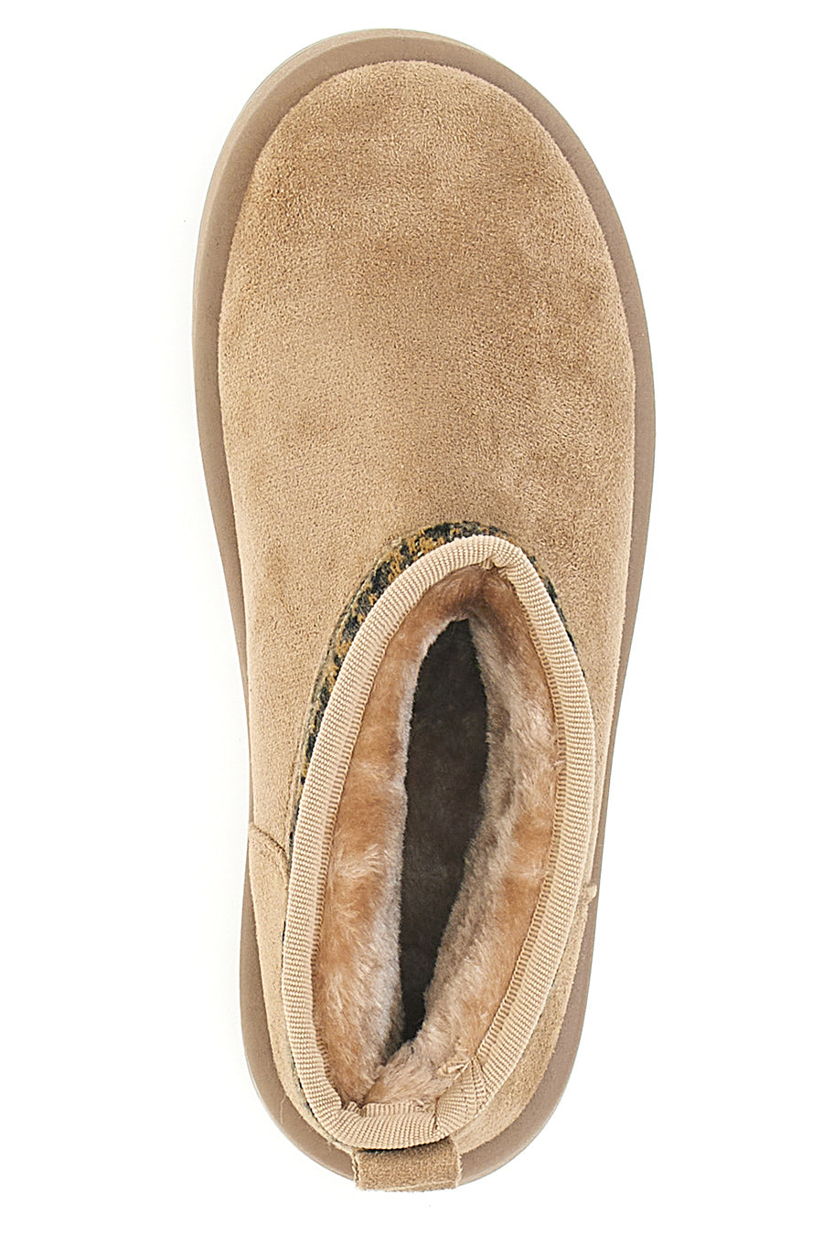 Stivaletti Beige con Pelo e Suola Flatform 2T2L BKTZ3032