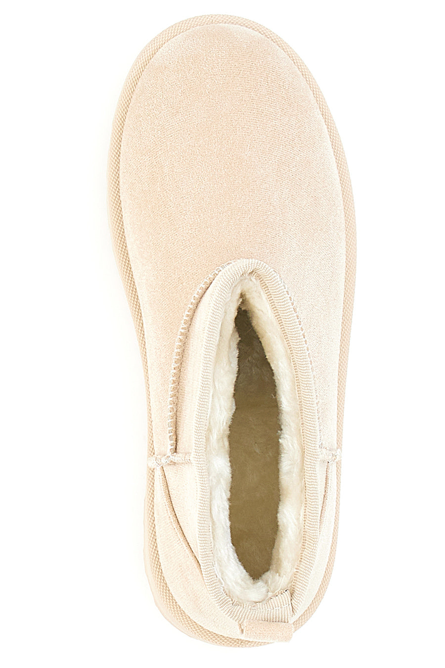 Beige Stiefeletten mit Fell und Flatform ME&ME 004