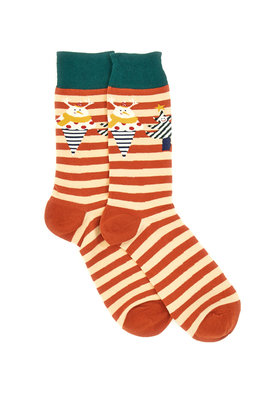 Calzini Mid Calf Arancio Natalizi Crazy Socks 008