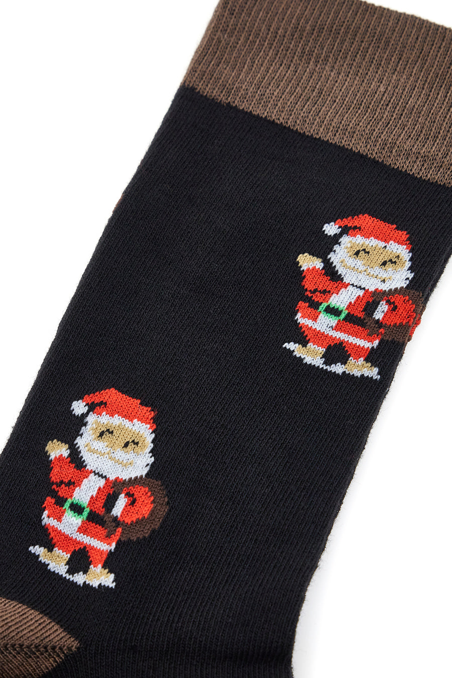 Calzini Neri Con Babbo Natale Taglia Unica Natalizi Crazy Socks 018