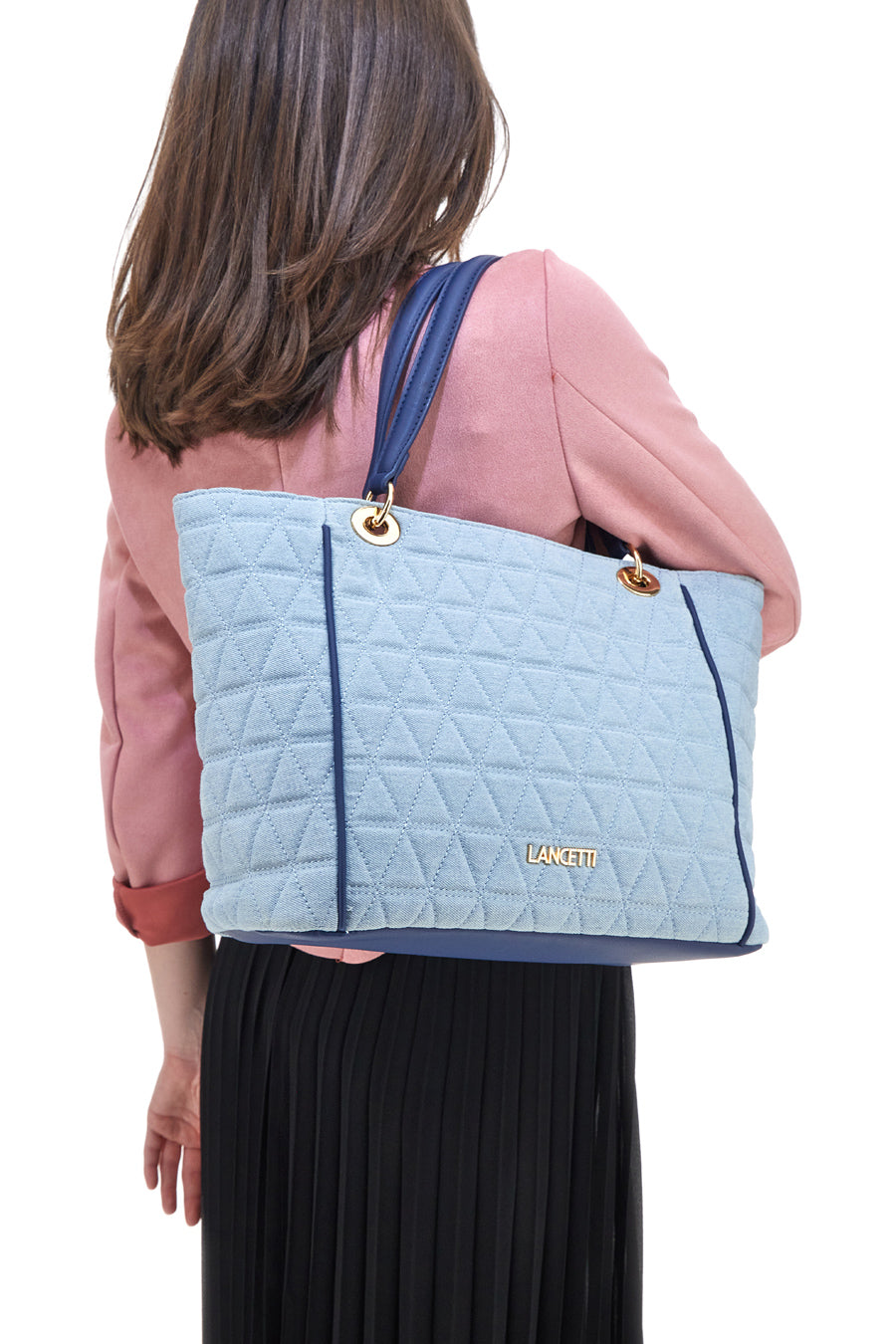 Maxi Bag a Spalla Lancetti Levasque Denim