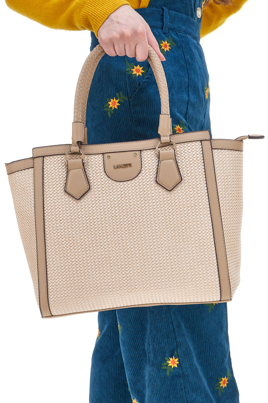 Borsa a Mano Lancetti Thibault Beige