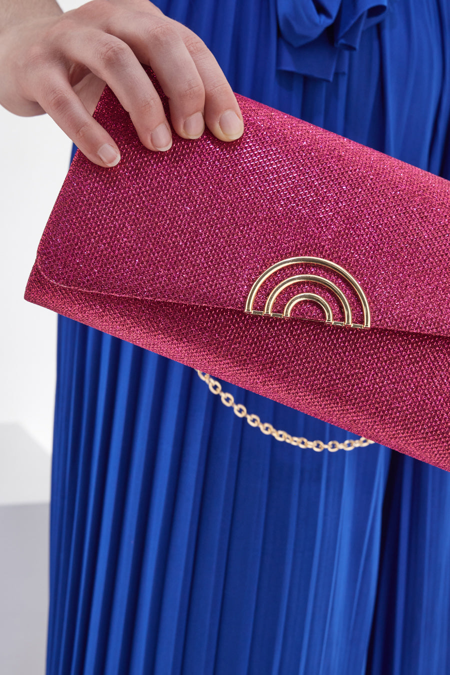 Pochette Coveri Collection Sera Fucsia Glitter