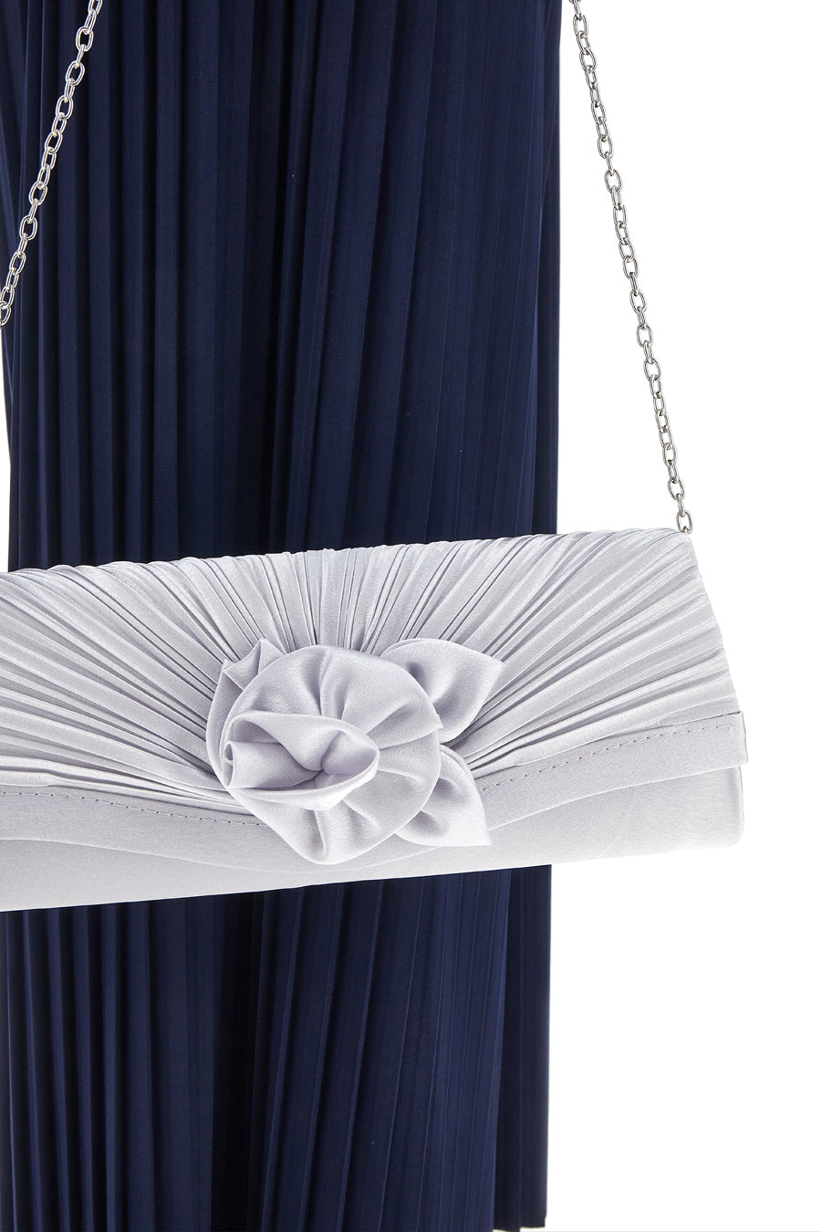 Pochette Coveri Collection Sera Argento Fiore