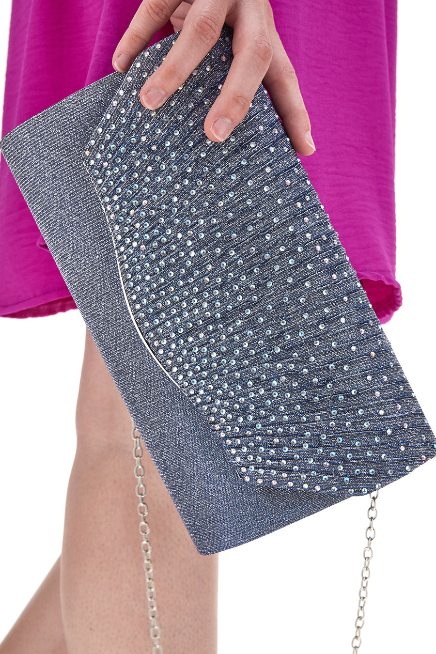 Pochette Coveri Collection Sera Blu Strass