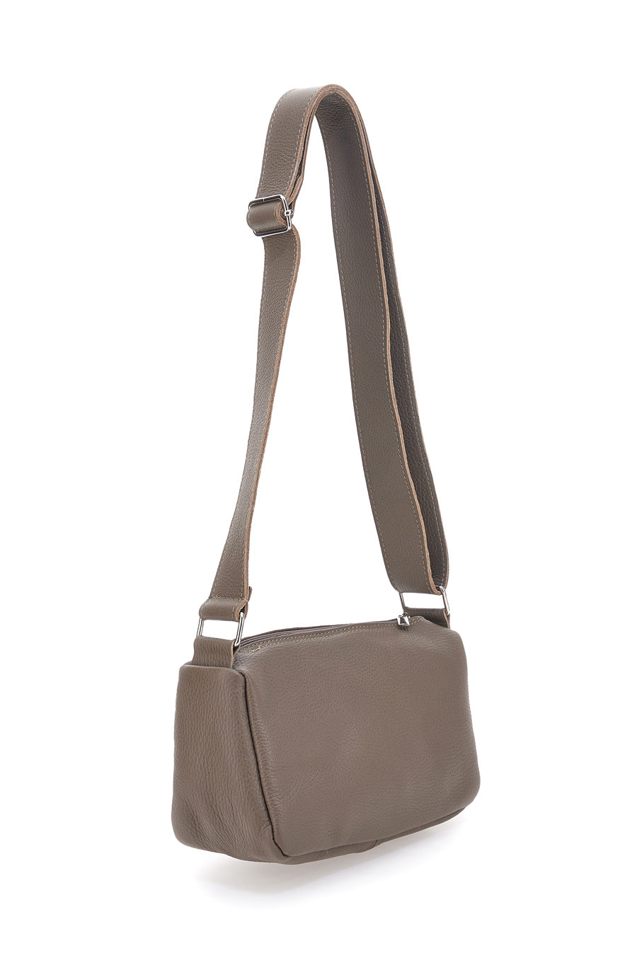 Borsa a Tracolla Taupe In Vera Pelle New Bag 047/Pelle