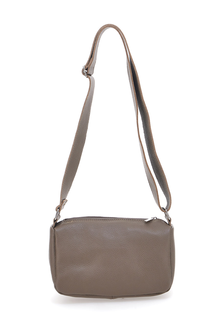 Borsa a Tracolla Taupe In Vera Pelle New Bag 047/Pelle