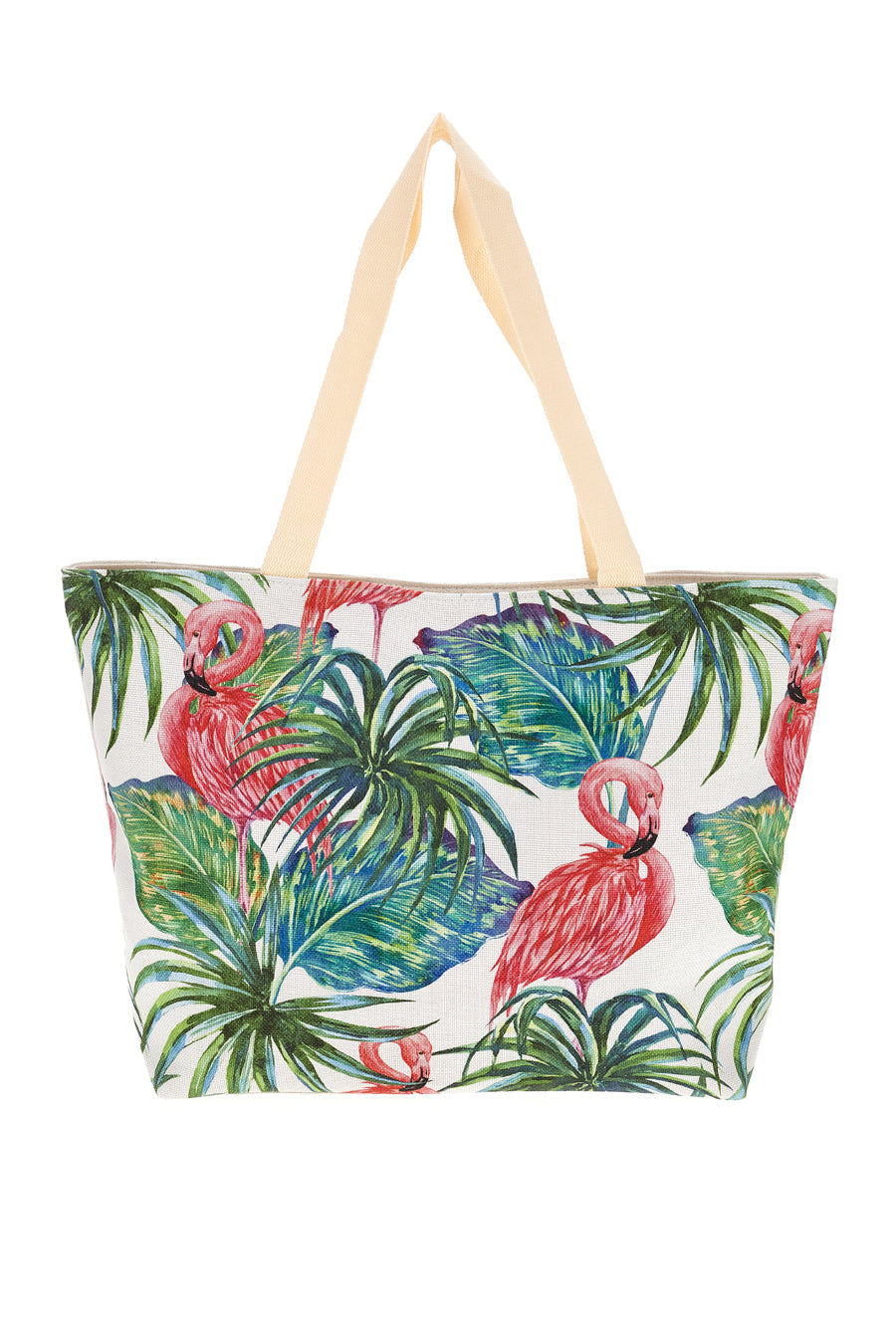 Borsa Mare Bianca Con Fenicotteri Fun Beach 012