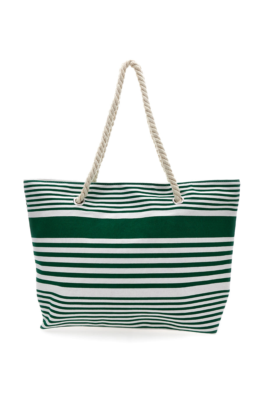 Borsa Mare Bianca e Verde A Righe Fun Beach XI Y005