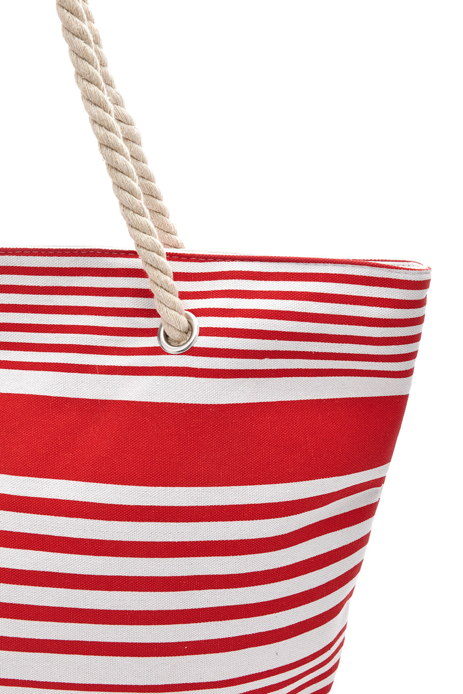 Borsa Mare Bianca e Rossa A Righe Fun Beach XI Y005