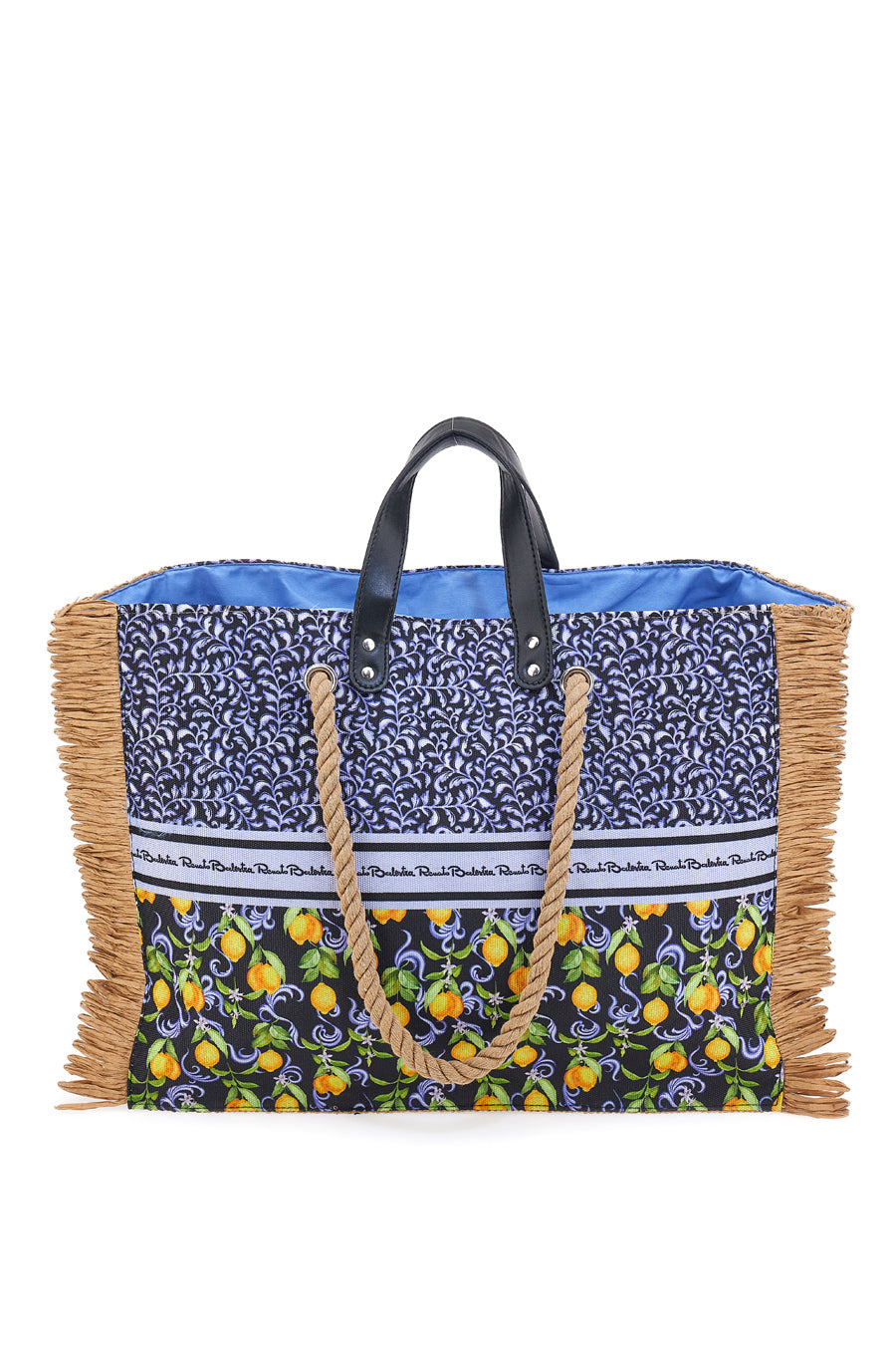 Borsa da Spiaggia Blu con Frange Renato Balestra 61910 CAPRI