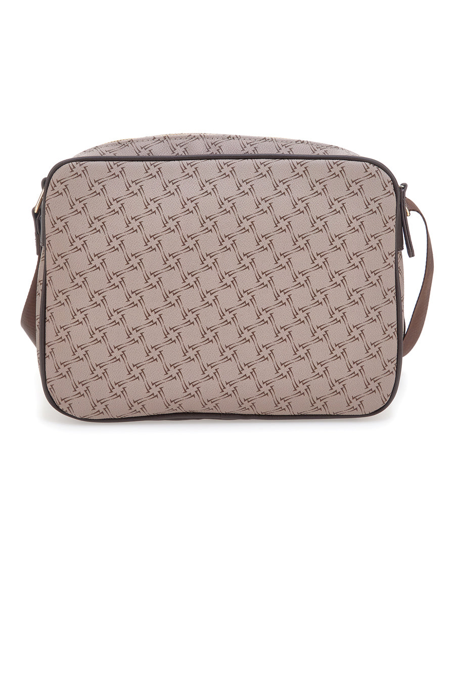 Borsa a Tracolla Taupe Rettangolare con doppia cerniera DOUBLE CHECK 18239-5