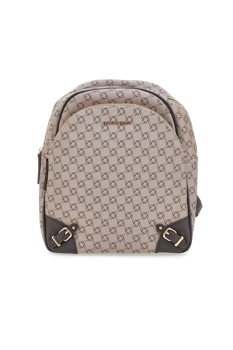 Zaino Taupe con doppia tasca DOUBLE CHECK 18239-6