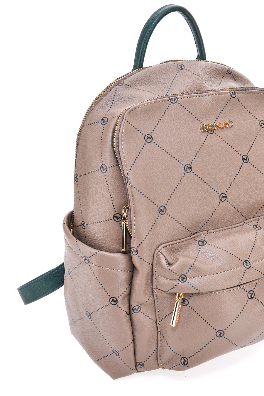 Zainetto Taupe e Verde Con Tasche Laterali RONCATO R5309,634