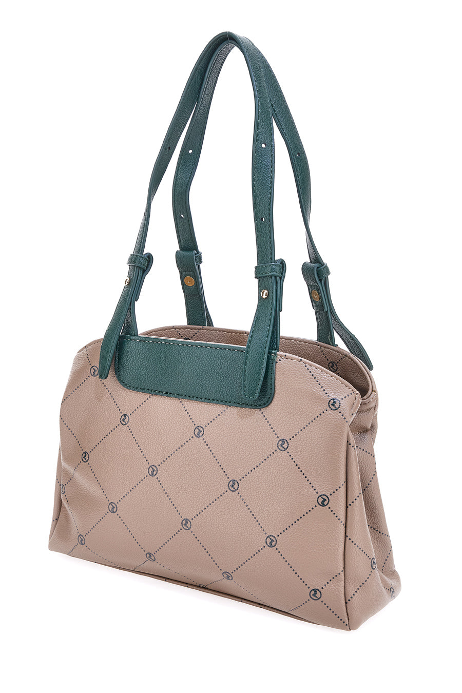 Borsa a Spalla Taupe e Verde Fantasia a Rombi RONCATO R5310,634