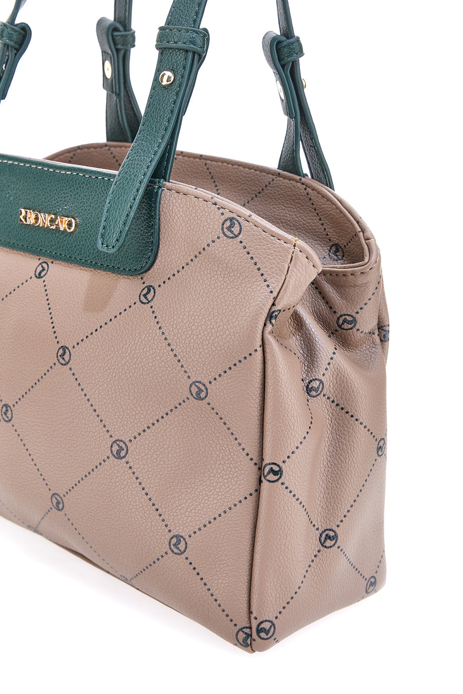 Borsa a Spalla Taupe e Verde Fantasia a Rombi RONCATO R5310,634