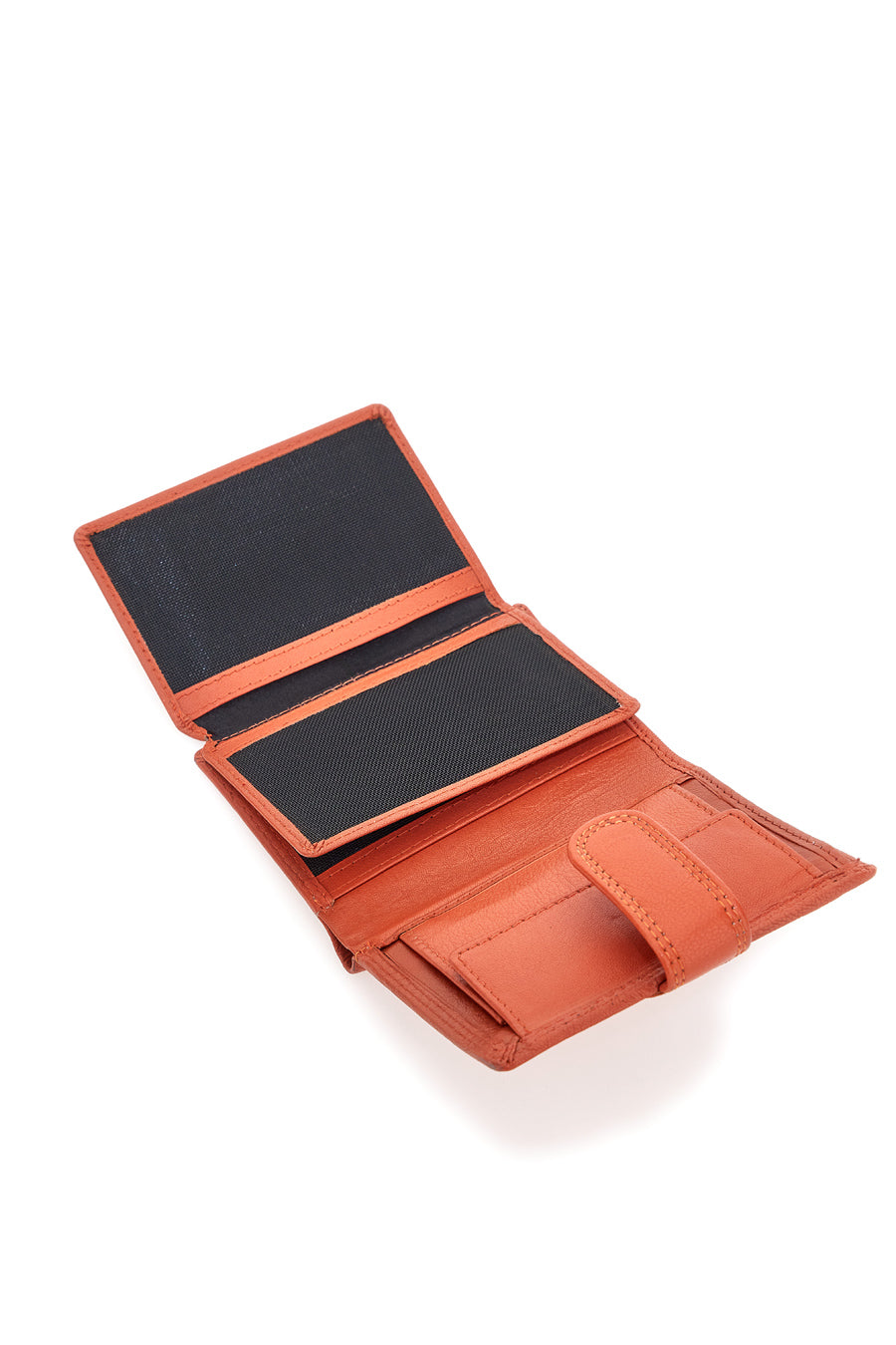 Orangefarbene Lederbrieftasche GianMarco Venturi 80-U108