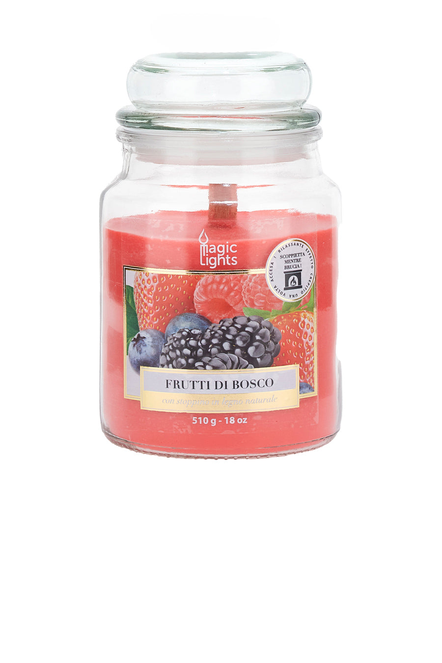 Candela Magic Light Rossa Frutti di Bosco