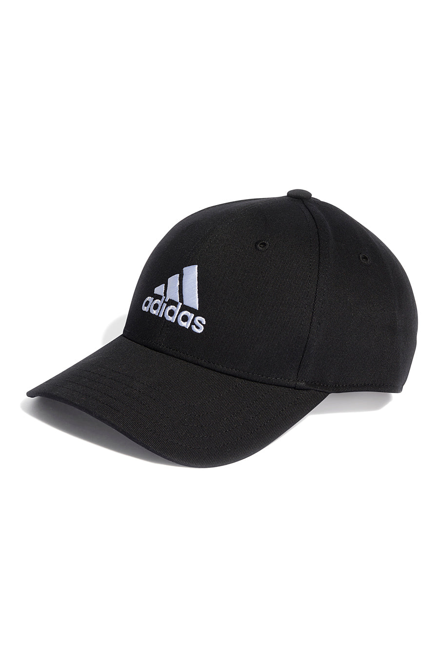 Cappellino con Frontino Nero e Logo Adidas Bianco ADIDAS BBALL CAP COT