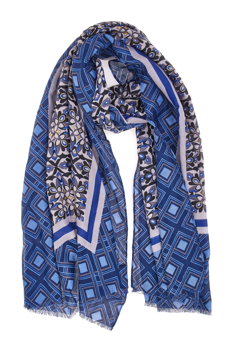 Maxi Foulard Blu Da Donna GianMarco Venturi 62926